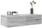 vidaXL Wandregal mit Schubladen Grau Sonoma 60x26,5x15cm Holzwerkstoff
