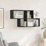 vidaXL Wandregal Schwarze Eiche 100x25x53 cm MDF
