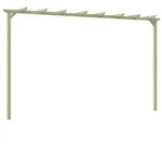 vidaXL Garten-Pergola Kiefernholz Impr&auml;gniert 360x200x60 cm