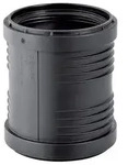Geberit Doppelsteckmuffe Silent-PP, DN 125, 125mm, PP-MD, Schwarz, 390616141