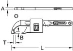 KS Tools 517.1398 Gelenk-Hakenschl&uuml;ssel mit Nase, 20-100 mm