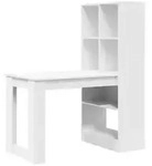 vidaXL Schreibtisch mit Regal Wei&szlig; 122 x 67 x 145 cm Holzwerkstoff
