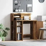 vidaXL Schreibtisch mit Stauraum Alter Holz 90x48x101.5 cm Holzwerkstoff