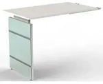Anbautisch Aveto Wangengestell 100x60x68-76cm h&ouml;henverstellbar wei&szlig;