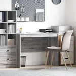 vidaXL Schreibtisch Graues Sonoma MDF, Furnier 100 x 50 x 76 cm