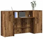 vidaXL Empfangstheke Altholz-Optik 180x50x103,5 cm Holzwerkstoff