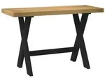 vidaXL Schreibtisch NOAIN X-Form-Beine 120x50x75 cm Massivholz Kiefer