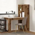 vidaXL Schreibtisch mit Regal Altholz 122 x 67 x 145 cm Holzwerkstoff