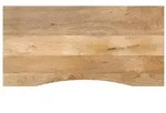 vidaXL Schreibtischplatte mit Aussparung 120x60x2,5cm Massivholz Mango