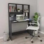 vidaXL Schreibtisch mit Regalen Grau 110x45x157 cm Holzwerkstoff