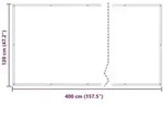 vidaXL Balkonsichtschutz Hellgrau und Wei&szlig; 120 x 400 cm
