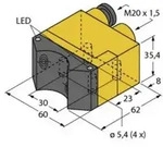 Turck Induktiver Sensor nicht b&uuml;ndig PNP, Schlie&szlig;er NI4-DSU35TC-2AP4X2