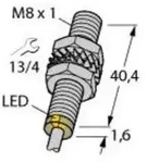 Turck Induktiver Sensor b&uuml;ndig PNP, Schlie&szlig;er BI2U-EG08-AP6X