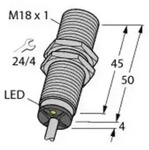 Turck Induktiver Sensor b&uuml;ndig PNP, Schlie&szlig;er BI8U-M18-AP6X