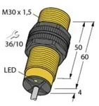 Turck Induktiver Sensor nicht b&uuml;ndig PNP, Schlie&szlig;er NI15-S30-AP6X