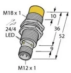 Turck Induktiver Sensor nicht b&uuml;ndig PNP, Schlie&szlig;er NI12U-EM18-AP6X-H1141