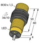 Turck Induktiver Sensor b&uuml;ndig PNP, Wechsler BI10-S30-VP4X/S100