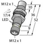 Turck Induktiver Sensor nicht b&uuml;ndig PNP, Schlie&szlig;er NI10U-MT12-AP6X-H1141