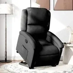 vidaXL Relaxsessel mit Aufstehhilfe Schwarz Stoff