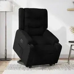 vidaXL Relaxsessel mit Aufstehhilfe Elektrisch Schwarz Stoff