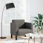 vidaXL Sessel mit Armlehnen Hellgrau 54 cm Cordstoff