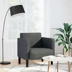 vidaXL Sessel mit Armlehnen Dunkelgrau 54 cm Cordstoff