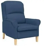 vidaXL Sessel Blau Stoff