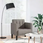 vidaXL Sessel mit Armlehnen Taupe 53 cm Stoff