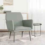 vidaXL Sessel Hellgrau 62x79x79 cm Samt