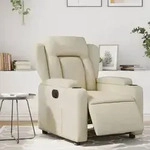 vidaXL Relaxsessel Elektrisch Creme Kunstleder