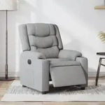vidaXL Relaxsessel Elektrisch Hellgrau Stoff