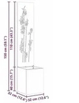 vidaXL Garten Sichtschutz-Leinwand Floral Schwarz 32 x 32 x 150 cm