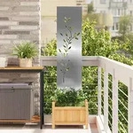 vidaXL Garten dekoratives Panel Silber 32 x 140 cm Edelstahl