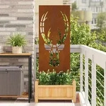vidaXL Garten dekoratives Panel Rostig 50 x 140 cm Wetterstahl