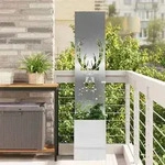 vidaXL Garten Sichtschutz-Leinwand Silber 32 x 32 x 150 cm Edelstahl