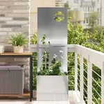 vidaXL Garten Sichtschutz-Leinwand Silber 50 x 32 x 150 cm
