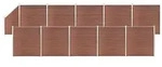vidaXL WPC Zaun-Set 10 Quadrate + 1 Schr&auml;ge 1830x186 cm Braun
