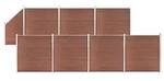vidaXL WPC Zaun-Set 7 Quadrate + 1 Schr&auml;ge 1311x186 cm Braun