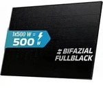 Solarmodul 500 Watt Full Black Bifazial Glas PV Modul Solarpanel PMax500W