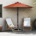 vidaXL Gartenparasol Terrakotta 294 x 150 x 223 cm Stoff