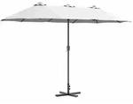vidaXL Garten-Sonnenschirm Sand 370 x 197 x 239 cm