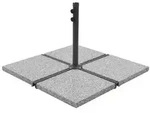 vidaXL Schirm-Gewichtsplatten 4 Stk. Quadratisch Grau Granit 100 kg
