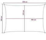 vidaXL Sonnensegel Blau und Wei&szlig; 3,5 x 4,5 m HDPE