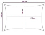 vidaXL Sonnensegel Blau und Wei&szlig; 2 x 3,5 m HDPE