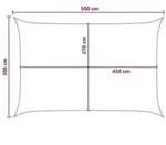 vidaXL Sonnensegel Anthrazit und Wei&szlig; 3 x 5 m HDPE