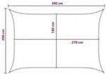 vidaXL Sonnensegel Anthrazit und Wei&szlig; 2 x 3 m HDPE