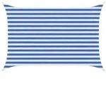 vidaXL Sonnensegel Blau und Wei&szlig; 2 x 2,5 m HDPE