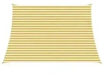 vidaXL Sonnensegel Gelb und Wei&szlig; 3 / 4 x 3 m HDPE