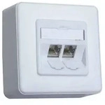 Metz Connect Anschlussdose C6Amodul AP TN C6Amod-2AP-180rw