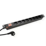 ROLINE 19-Zoll-Steckdosenleiste 8fach, mit Ein-/Aus-Schalter, UTE-Version, schwarz,